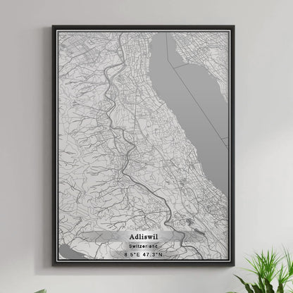 ROAD MAP OF ADLISWIL, SWITZERLAND BY MAPBAKES