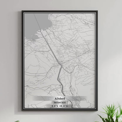 ROAD MAP OF ALTDORF, SWITZERLAND BY MAPBAKES