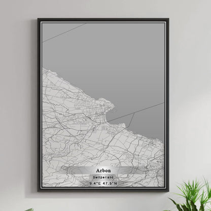 ROAD MAP OF ARBON, SWITZERLAND BY MAPBAKES