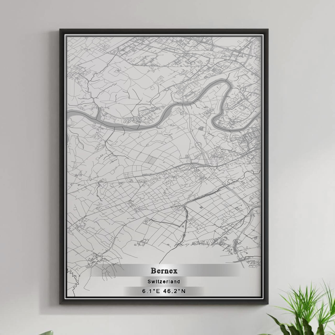 ROAD MAP OF BERNEX, SWITZERLAND BY MAPBAKES