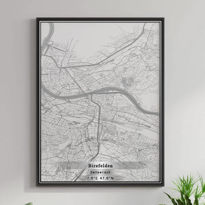 ROAD MAP OF BIRSFELDEN, SWITZERLAND BY MAPBAKES