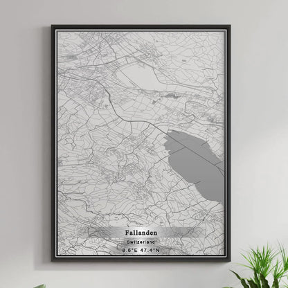 ROAD MAP OF FALLANDEN, SWITZERLAND BY MAPBAKES