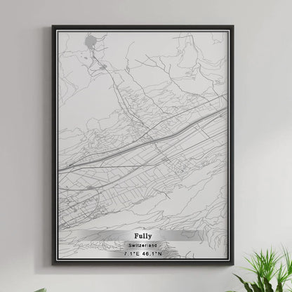 ROAD MAP OF FULLY, SWITZERLAND BY MAPBAKES