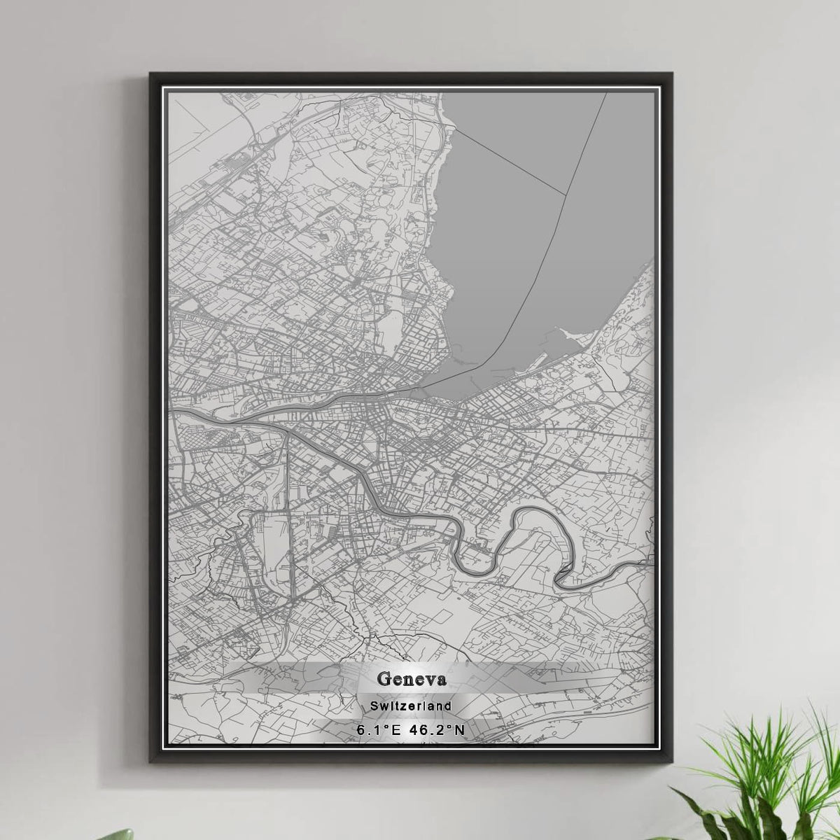 ROAD MAP OF GENEVA, SWITZERLAND BY MAPBAKES
