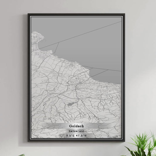 ROAD MAP OF GOLDACH, SWITZERLAND BY MAPBAKES