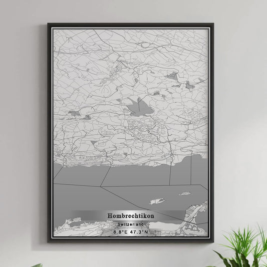 ROAD MAP OF HOMBRECHTIKON, SWITZERLAND BY MAPBAKES