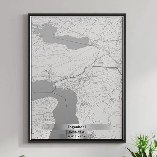 ROAD MAP OF INGENBOHL, SWITZERLAND BY MAPBAKES