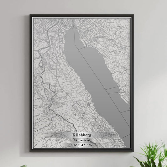 ROAD MAP OF KILCHBERG, SWITZERLAND BY MAPBAKES