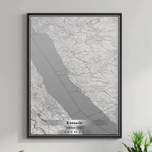 ROAD MAP OF KUSNACHT, SWITZERLAND BY MAPBAKES