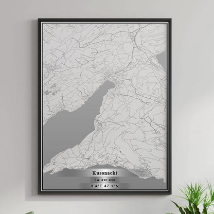 ROAD MAP OF KUSSNACHT, SWITZERLAND BY MAPBAKES