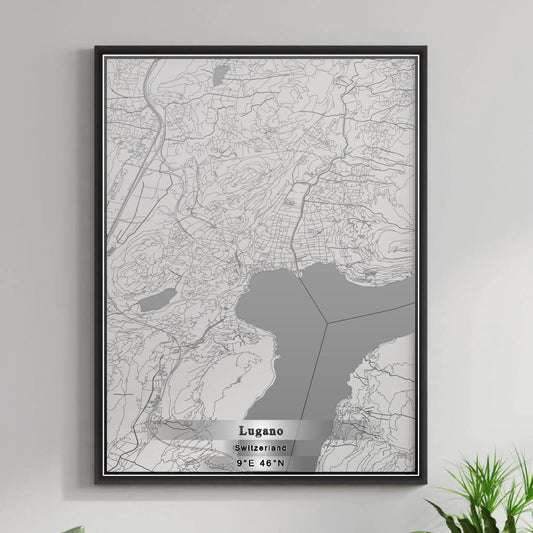 ROAD MAP OF LUGANO, SWITZERLAND BY MAPBAKES