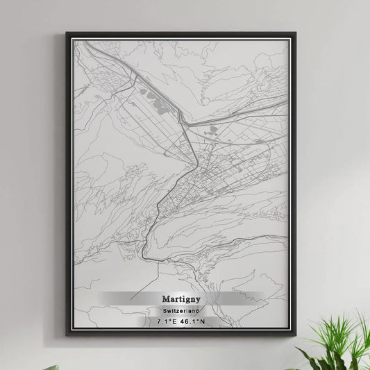 ROAD MAP OF MARTIGNY, SWITZERLAND BY MAPBAKES