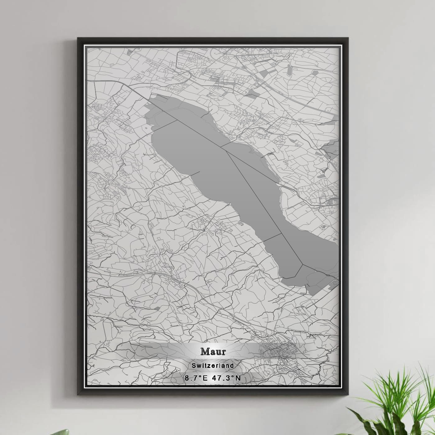 ROAD MAP OF MAUR, SWITZERLAND BY MAPBAKES