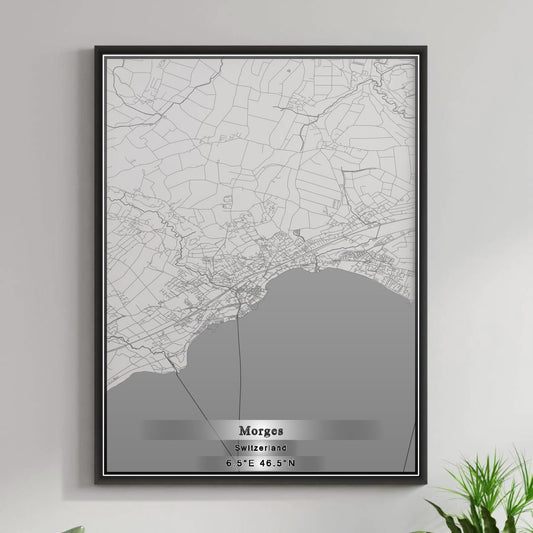 ROAD MAP OF MORGES, SWITZERLAND BY MAPBAKES