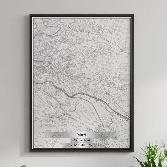 ROAD MAP OF MURI, SWITZERLAND BY MAPBAKES