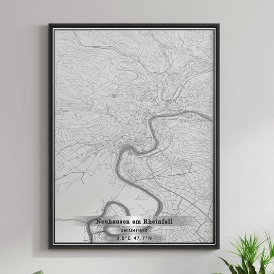 ROAD MAP OF NEUHAUSEN AM RHEINFALL, SWITZERLAND BY MAPBAKES