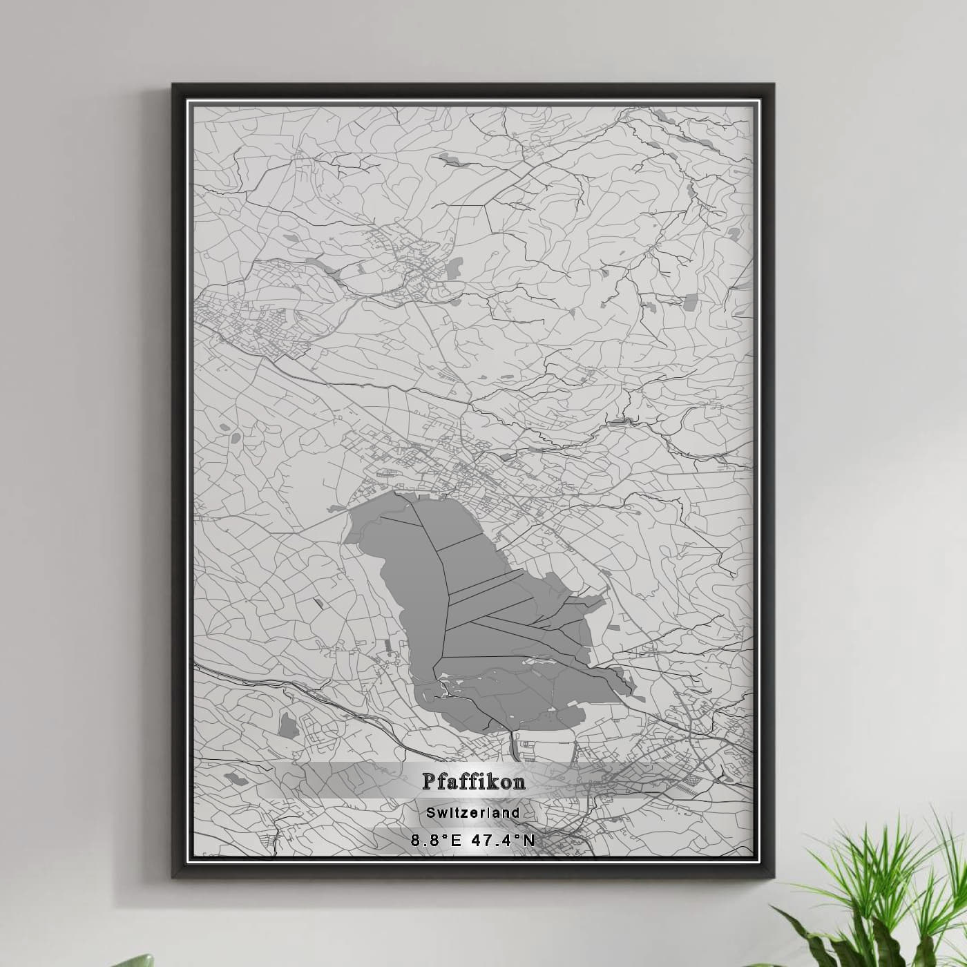 ROAD MAP OF PFAFFIKON, SWITZERLAND BY MAPBAKES