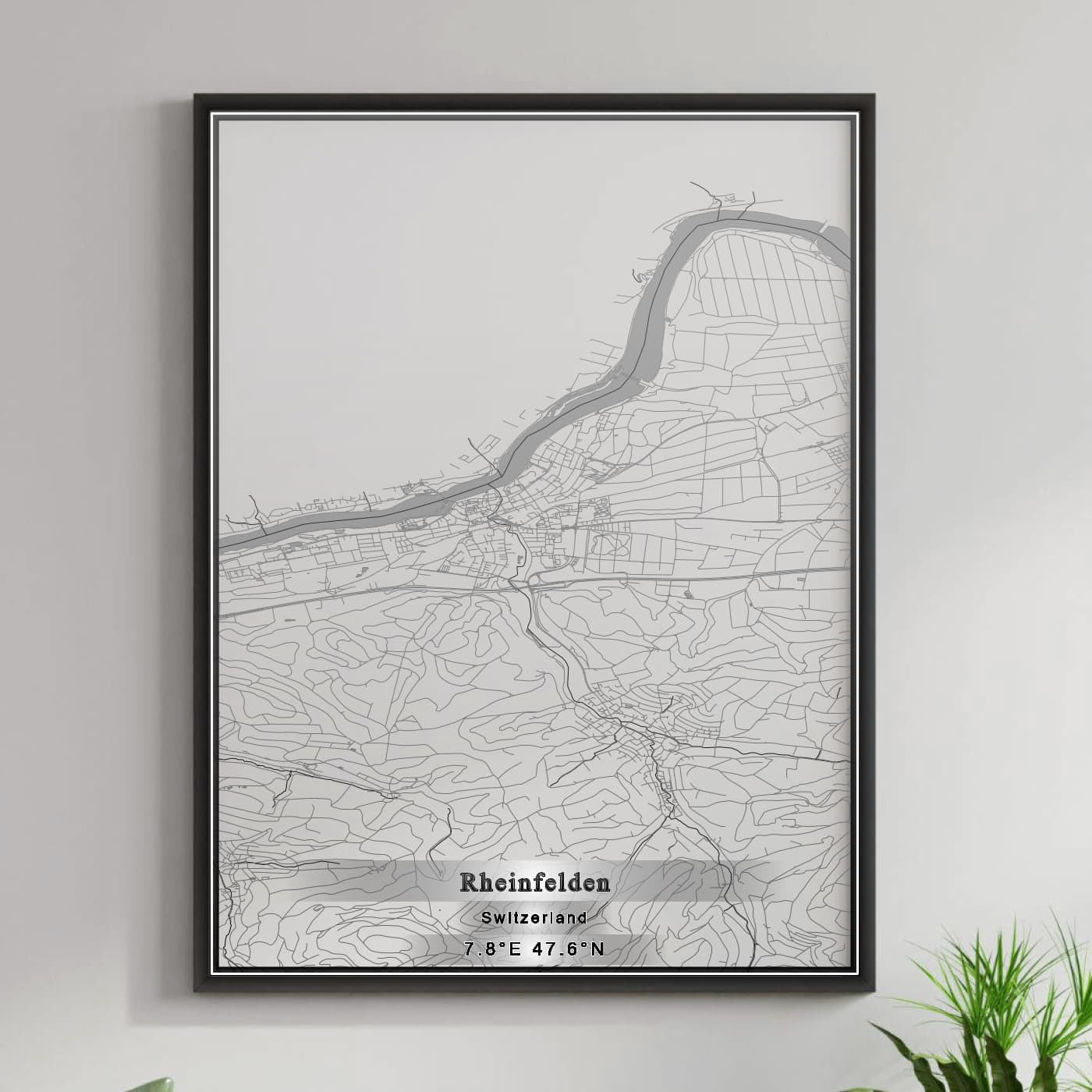 ROAD MAP OF RHEINFELDEN, SWITZERLAND BY MAPBAKES