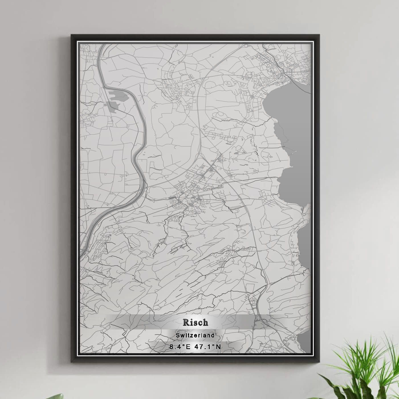 ROAD MAP OF RISCH, SWITZERLAND BY MAPBAKES