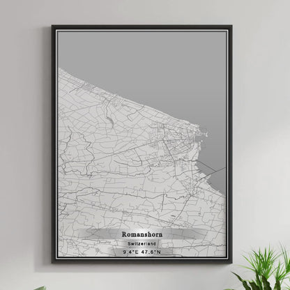 ROAD MAP OF ROMANSHORN, SWITZERLAND BY MAPBAKES