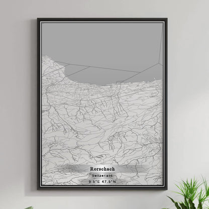 ROAD MAP OF RORSCHACH, SWITZERLAND BY MAPBAKES