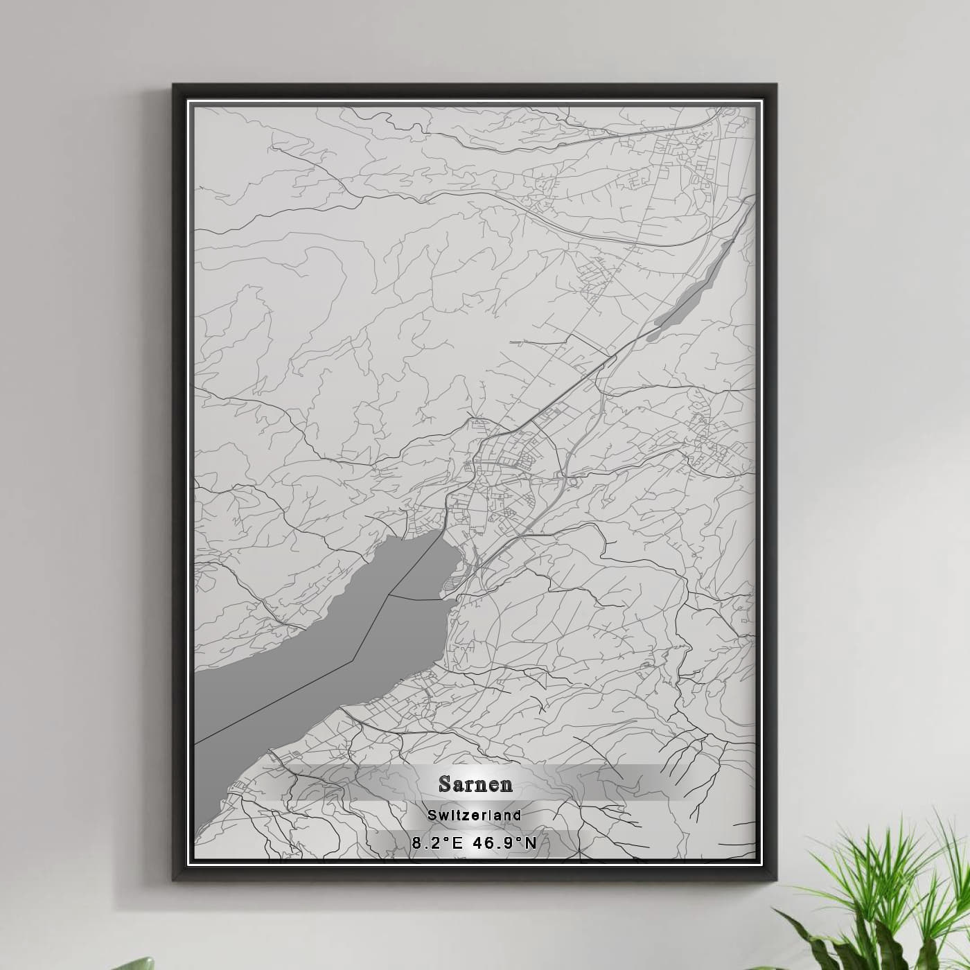 ROAD MAP OF SARNEN, SWITZERLAND BY MAPBAKES