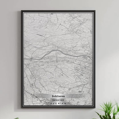 ROAD MAP OF SCHLIEREN, SWITZERLAND BY MAPBAKES