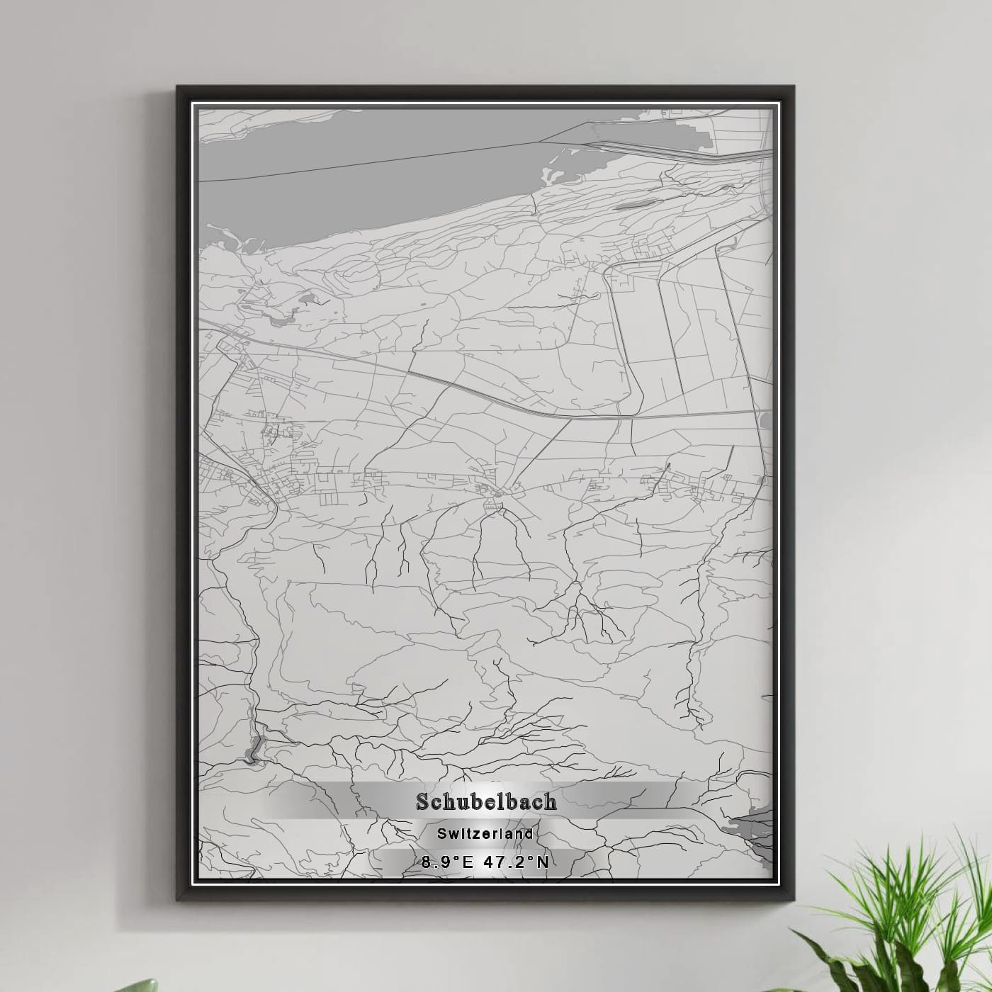 ROAD MAP OF SCHUBELBACH, SWITZERLAND BY MAPBAKES