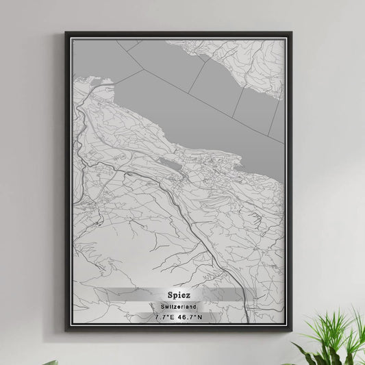 ROAD MAP OF SPIEZ, SWITZERLAND BY MAPBAKES