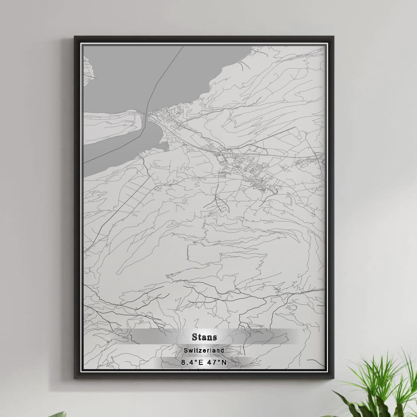 ROAD MAP OF STANS, SWITZERLAND BY MAPBAKES