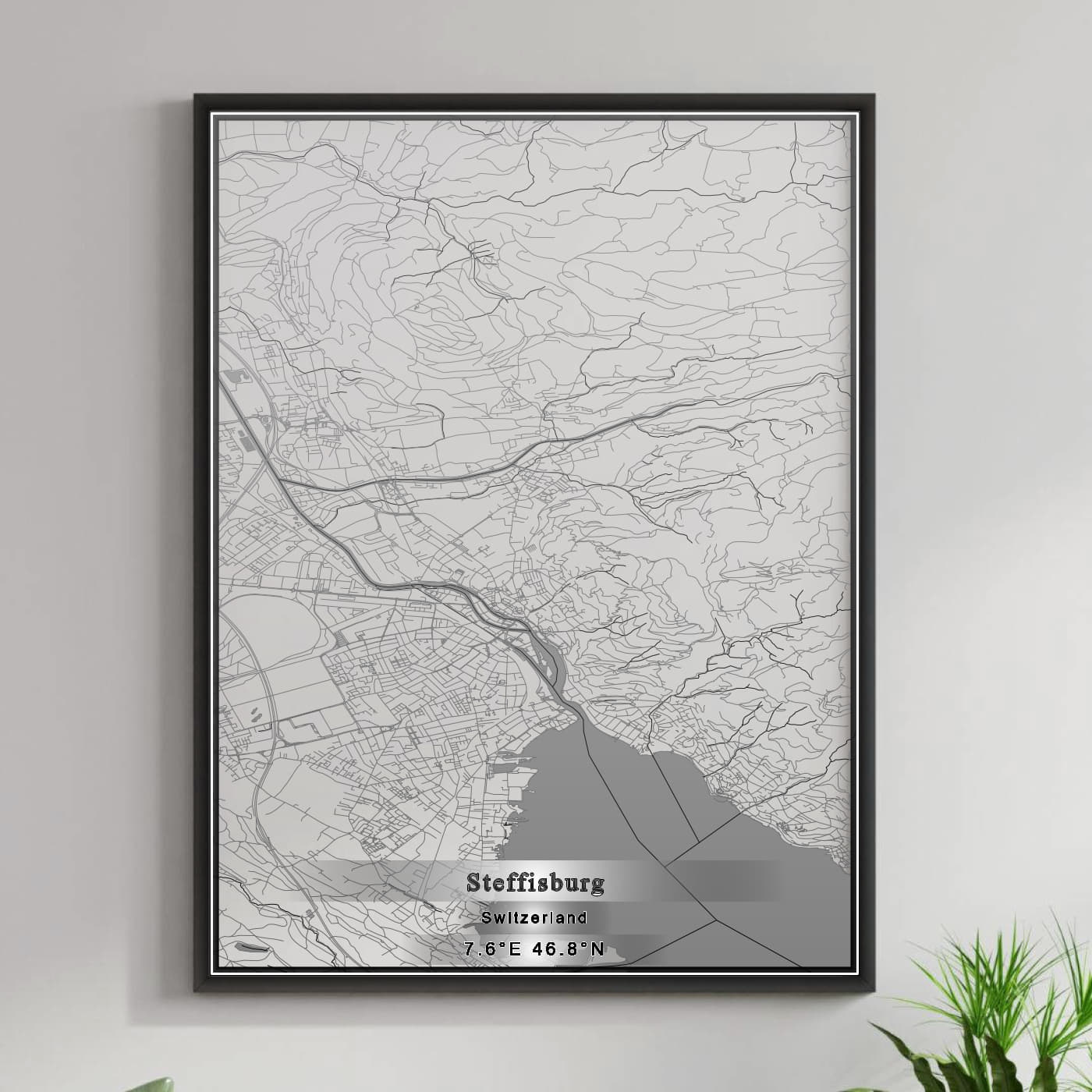 ROAD MAP OF STEFFISBURG, SWITZERLAND BY MAPBAKES