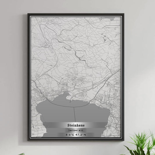 ROAD MAP OF STEINHAUS, SWITZERLAND BY MAPBAKES