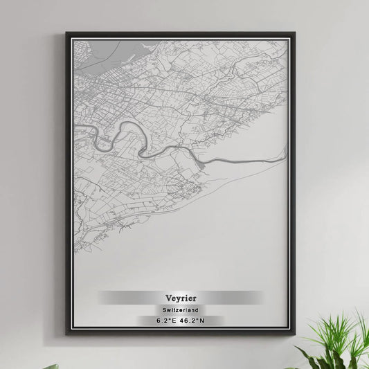 ROAD MAP OF VEYRIER, SWITZERLAND BY MAPBAKES