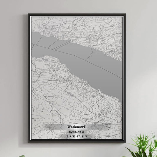 ROAD MAP OF WADENSWIL, SWITZERLAND BY MAPBAKES