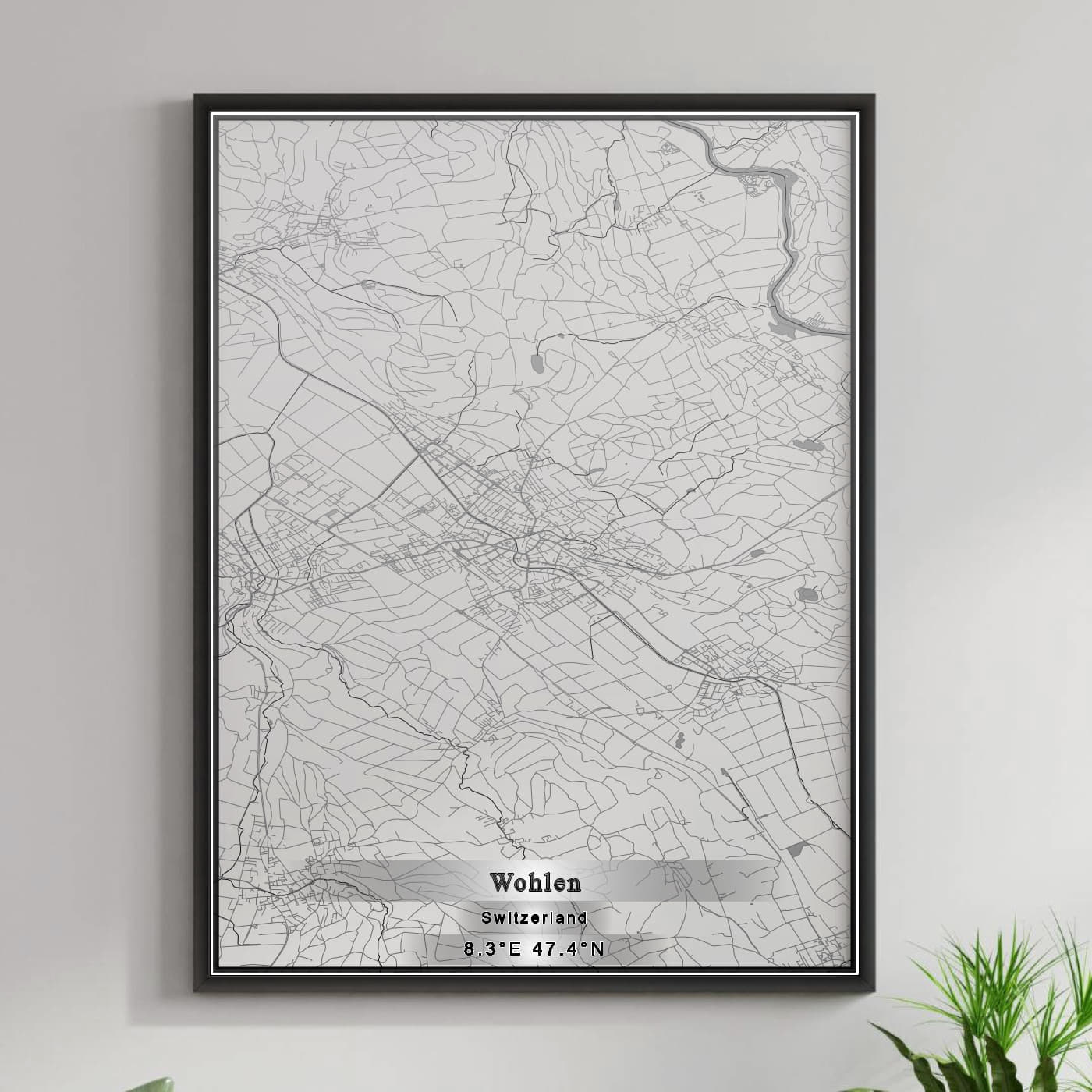 ROAD MAP OF WOHLEN, SWITZERLAND BY MAPBAKES