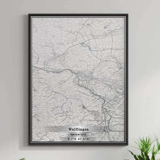 ROAD MAP OF WULFLINGEN, SWITZERLAND BY MAPBAKES