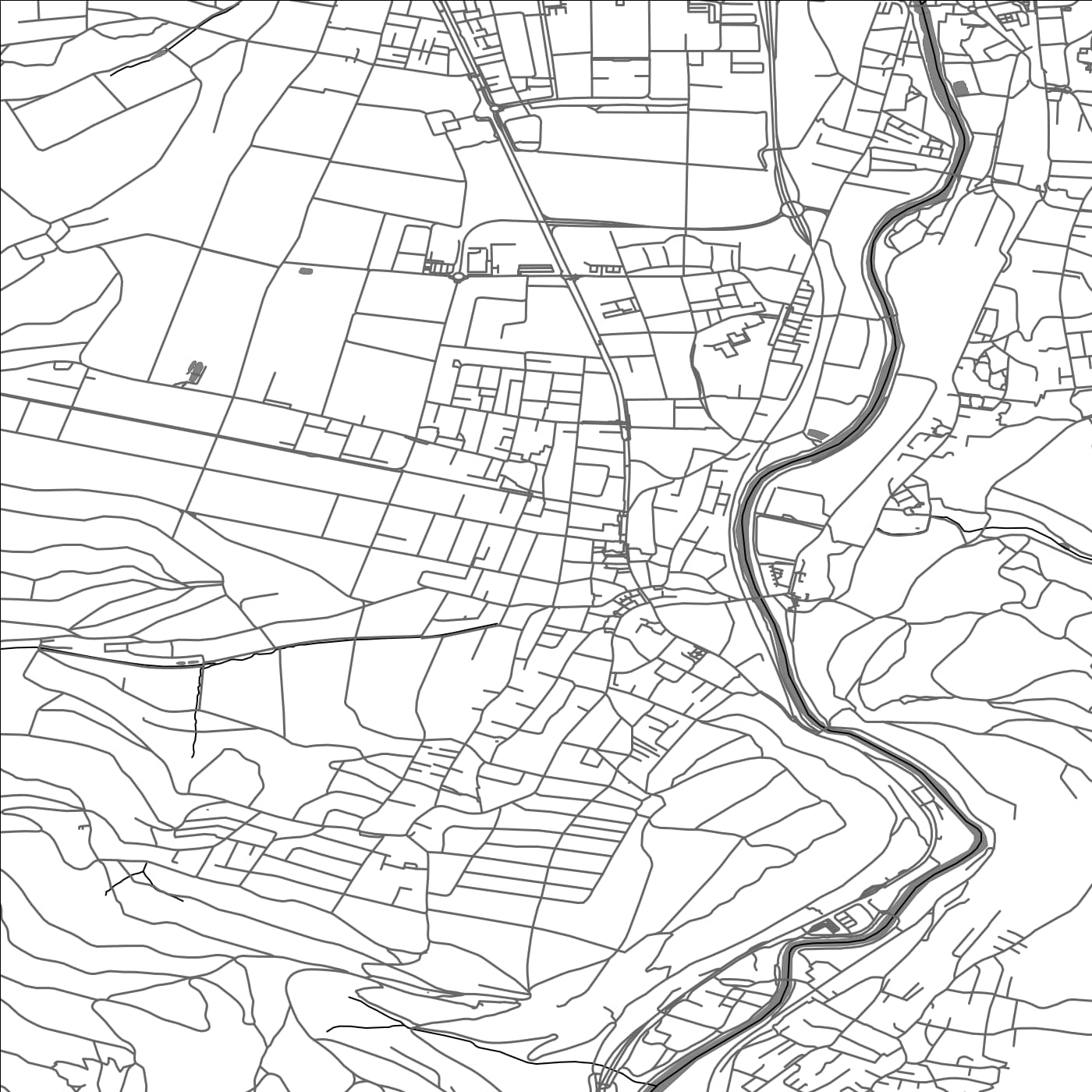 ROAD MAP OF AESCH, SWITZERLAND BY MAPBAKES