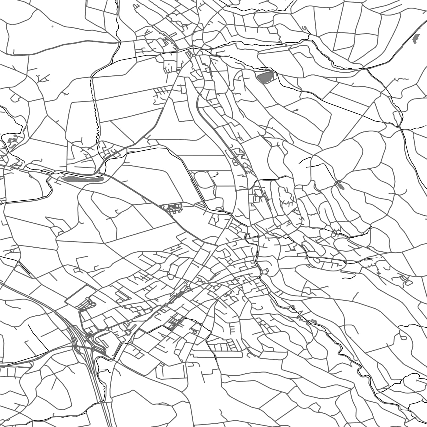 ROAD MAP OF AFFOLTERN AM ALBIS, SWITZERLAND BY MAPBAKES