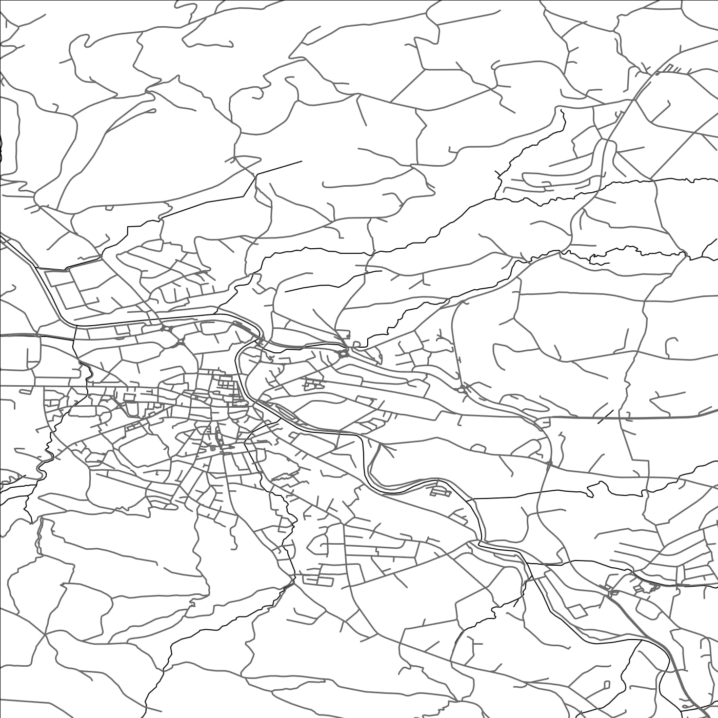 ROAD MAP OF APPENZELL, SWITZERLAND BY MAPBAKES