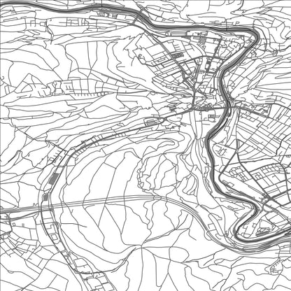 ROAD MAP OF BADEN, SWITZERLAND BY MAPBAKES