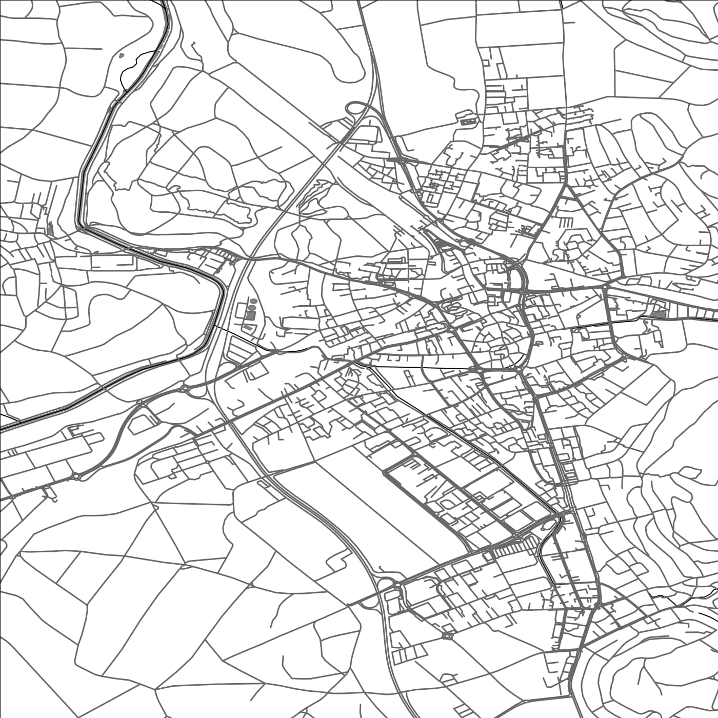 ROAD MAP OF BULACH, SWITZERLAND BY MAPBAKES