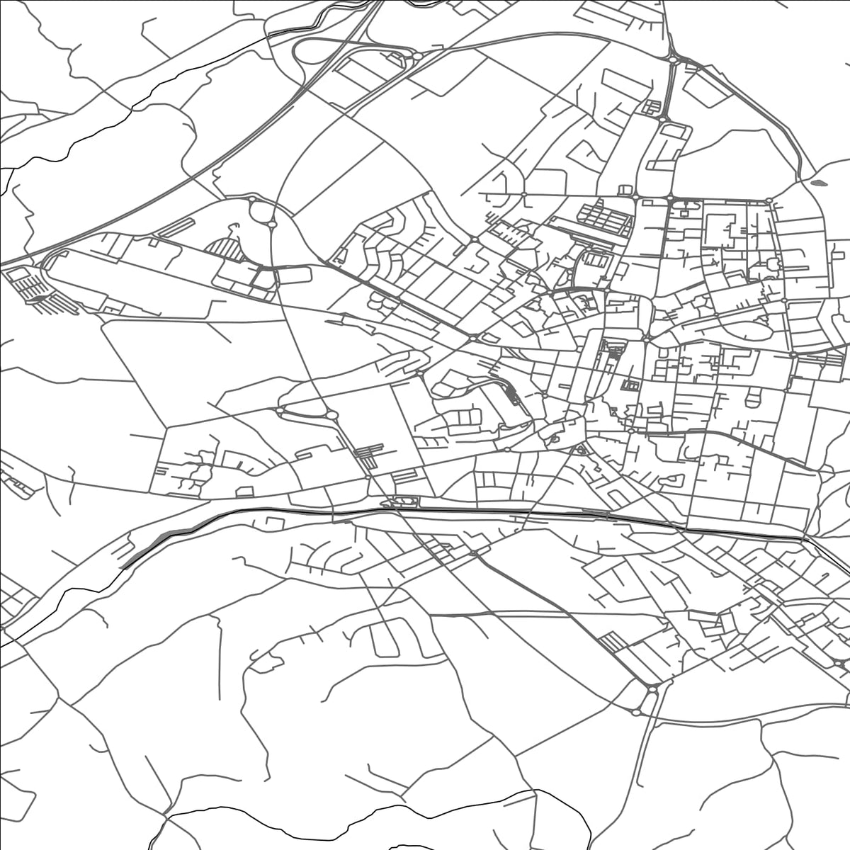 ROAD MAP OF BULLE, SWITZERLAND BY MAPBAKES