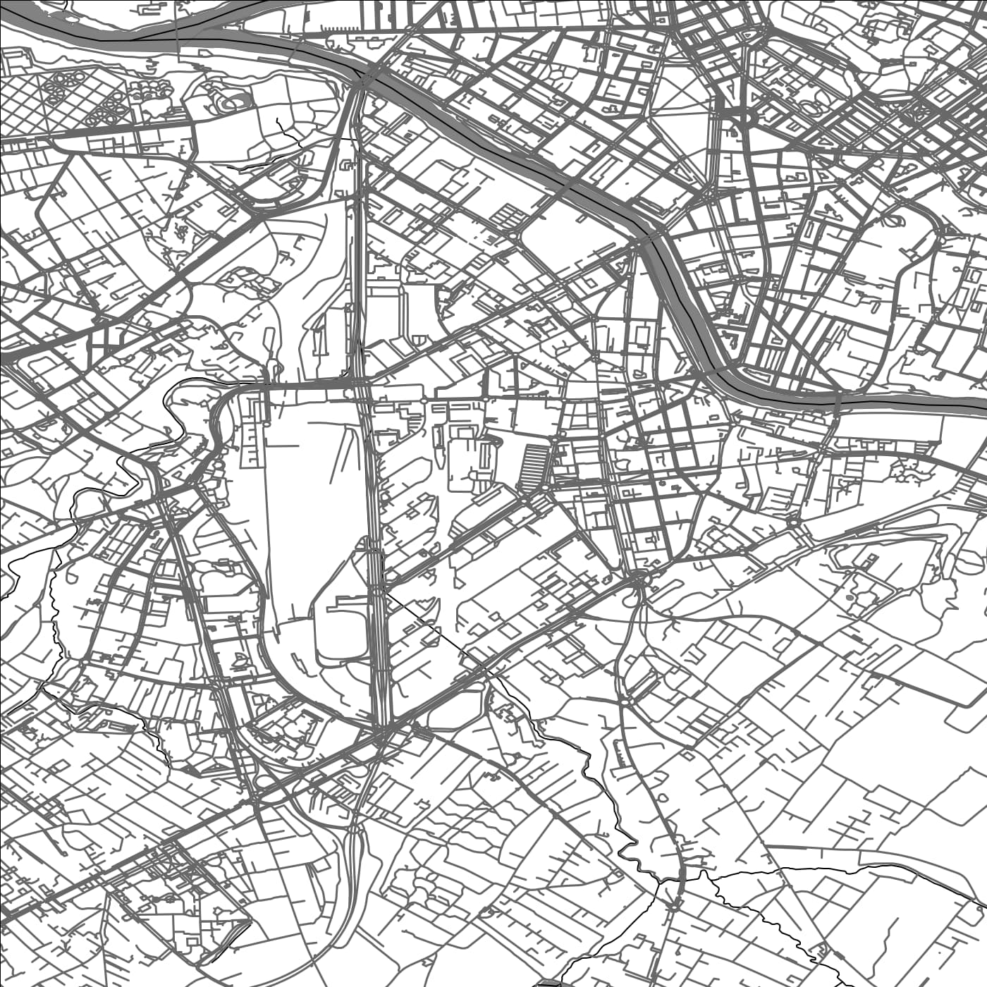 ROAD MAP OF CAROUGE, SWITZERLAND BY MAPBAKES