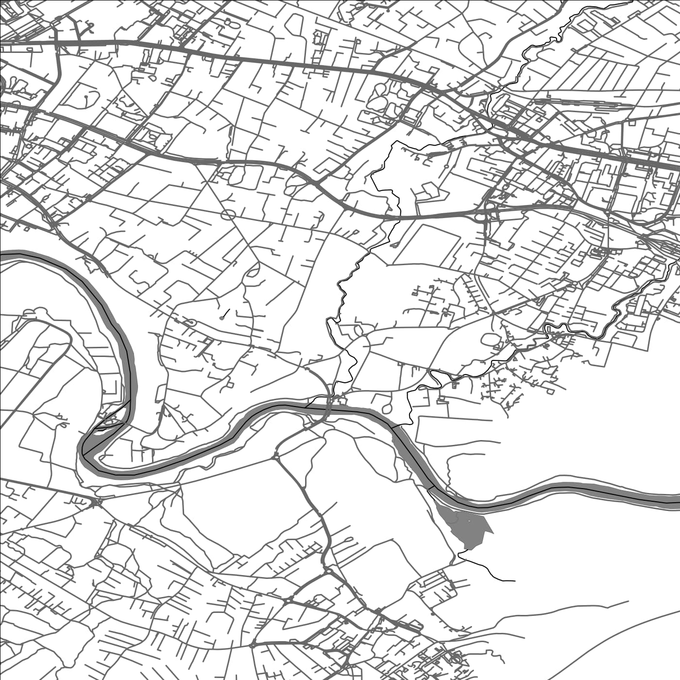 ROAD MAP OF CHENE-BOUGERIES, SWITZERLAND BY MAPBAKES