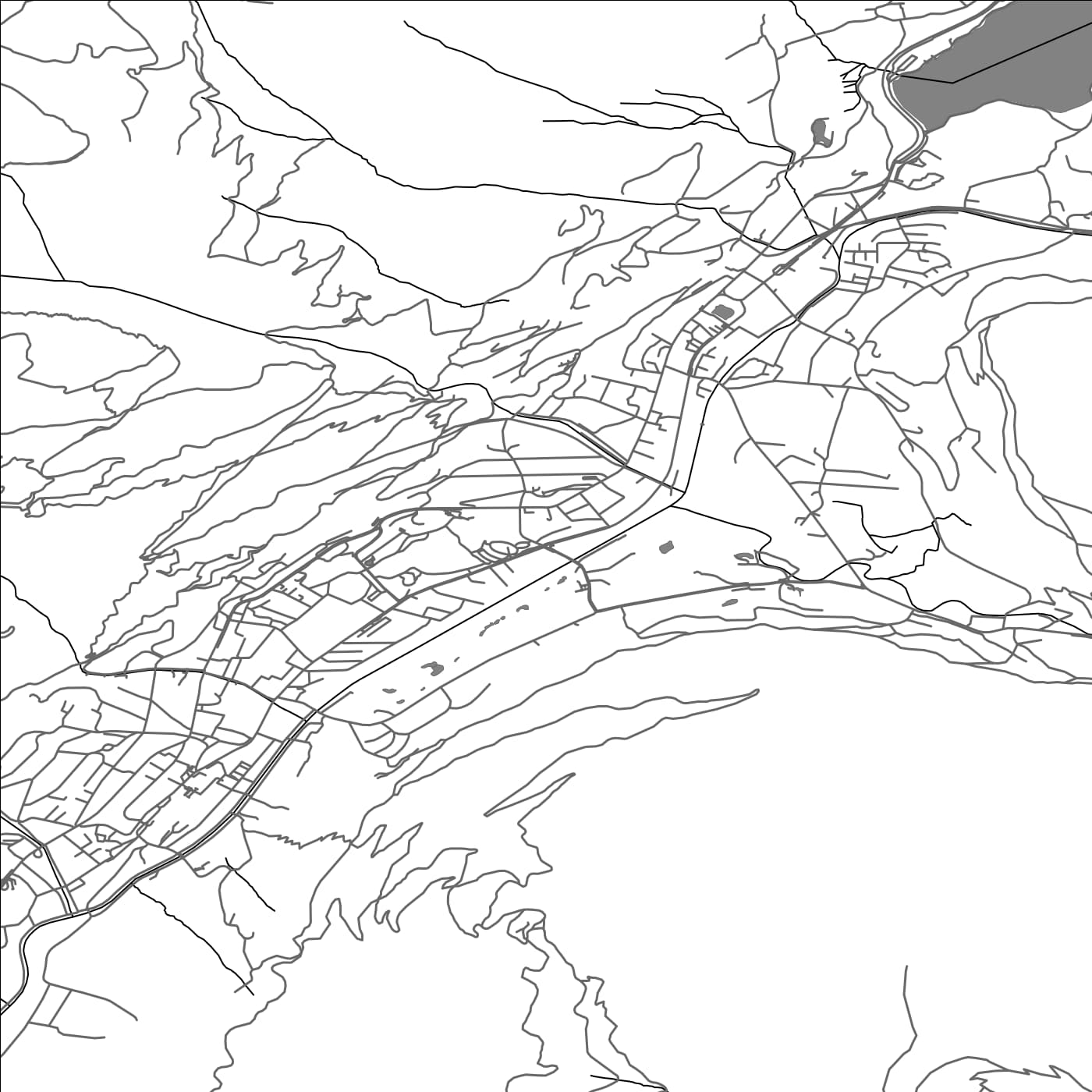 ROAD MAP OF DAVOS, SWITZERLAND BY MAPBAKES