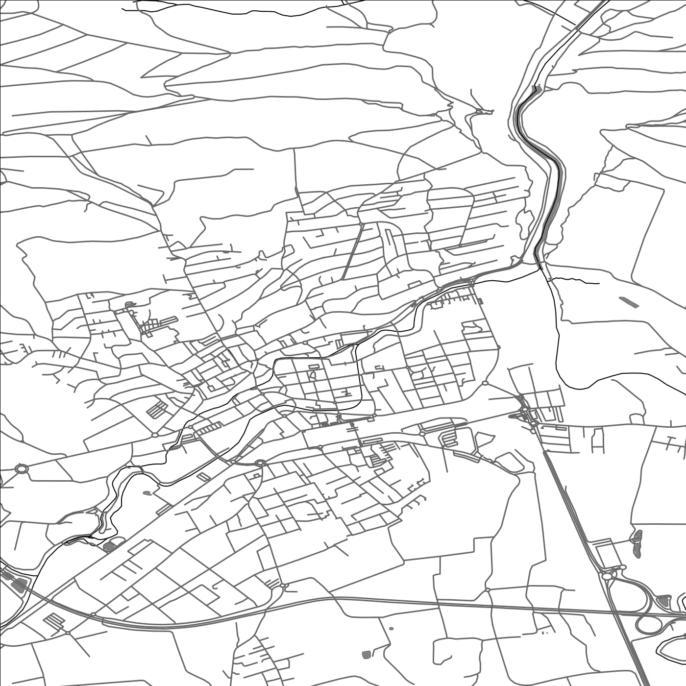 ROAD MAP OF DELEMONT, SWITZERLAND BY MAPBAKES