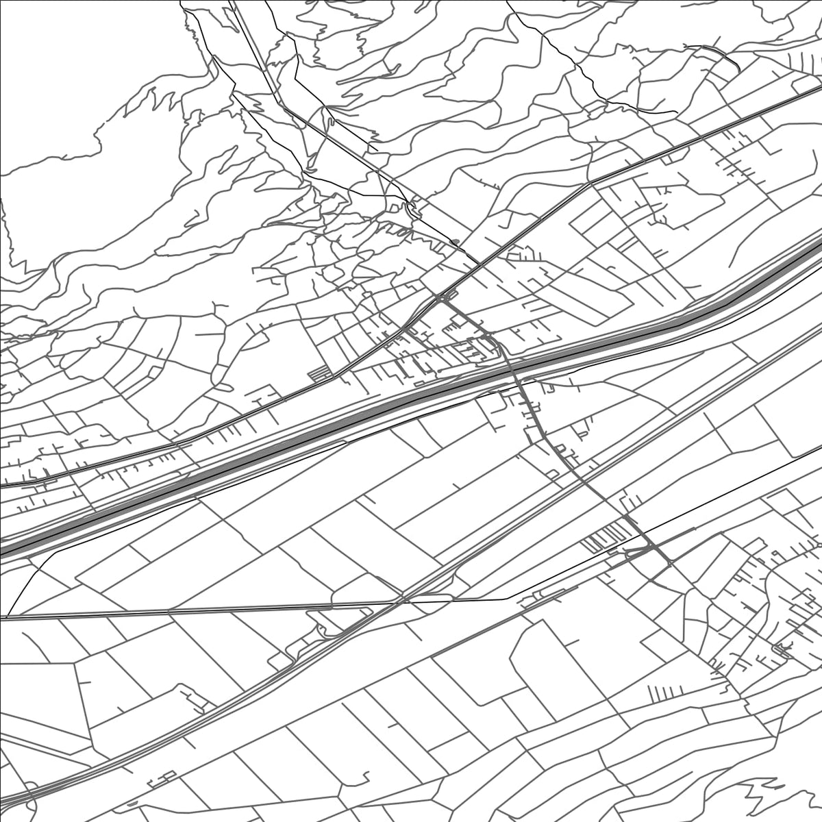 ROAD MAP OF FULLY, SWITZERLAND BY MAPBAKES