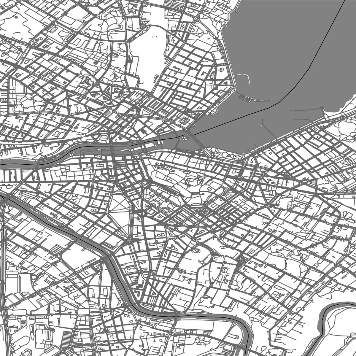 ROAD MAP OF GENEVA, SWITZERLAND BY MAPBAKES