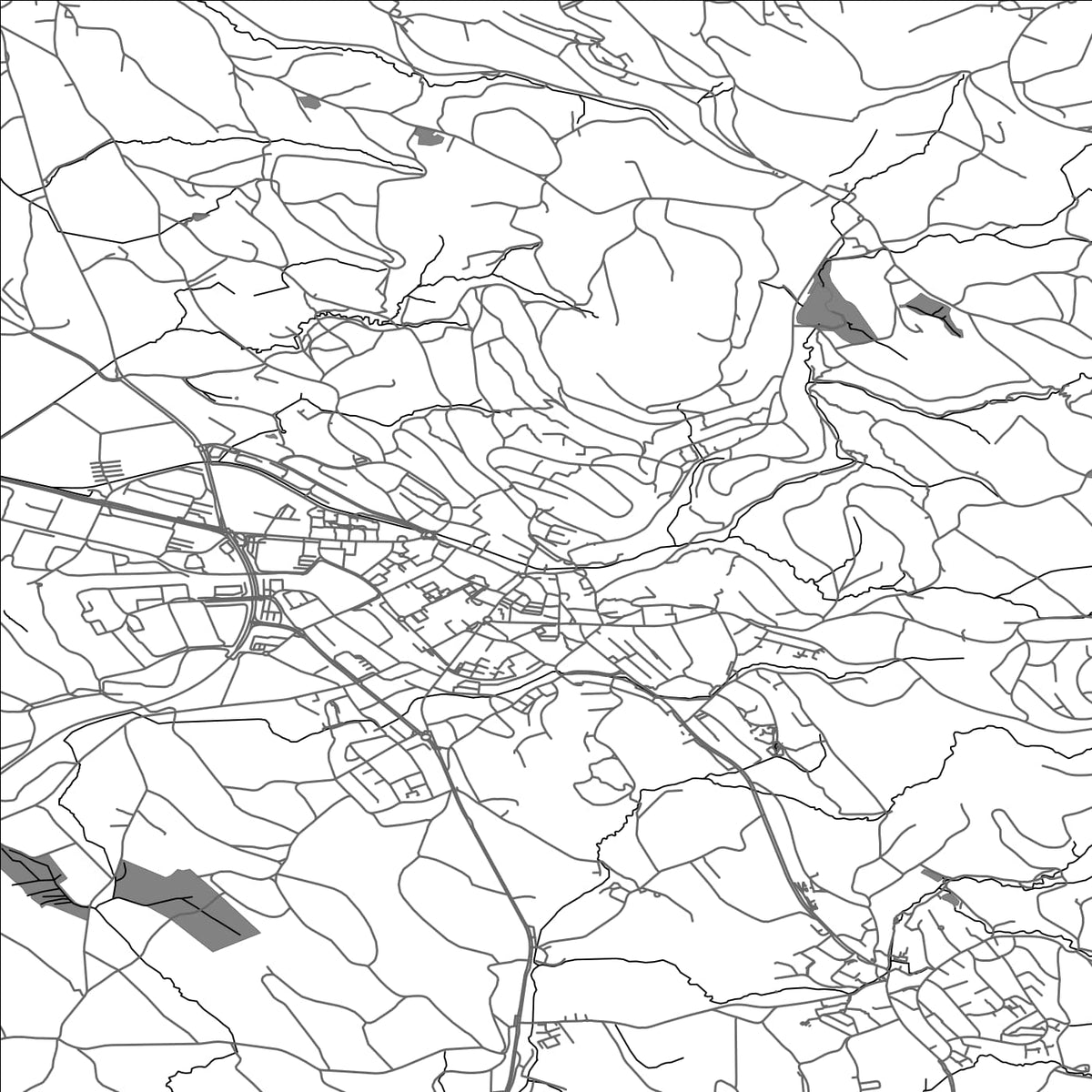 ROAD MAP OF HINWIL, SWITZERLAND BY MAPBAKES