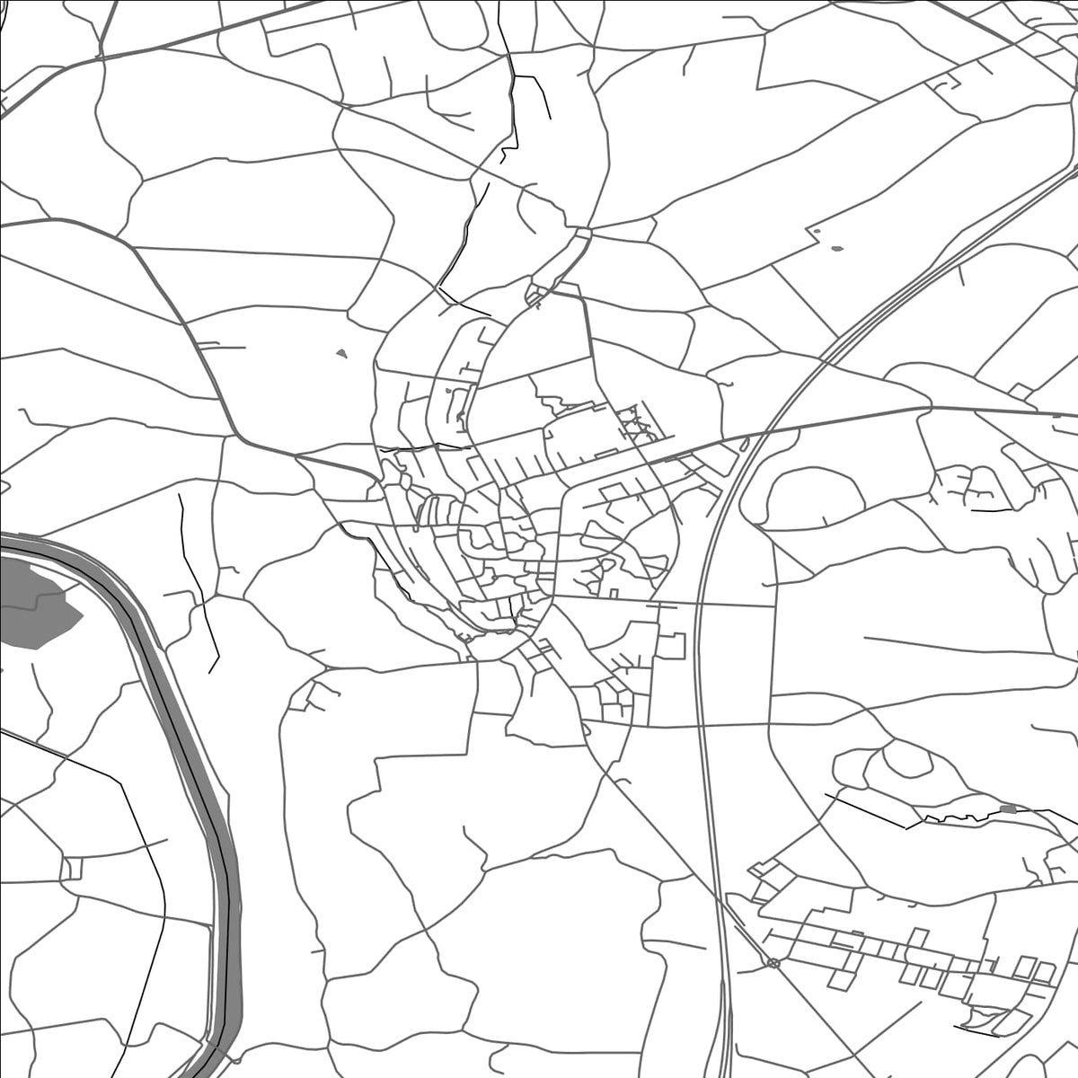 ROAD MAP OF HUNENBERG, SWITZERLAND BY MAPBAKES